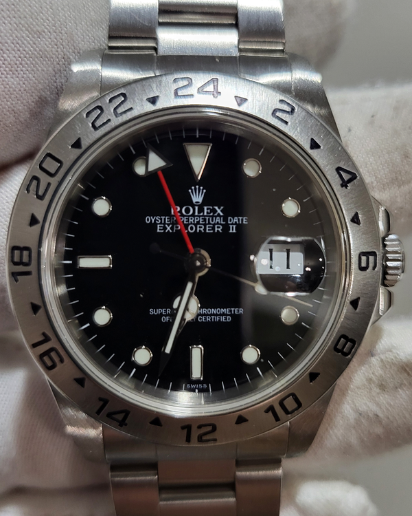 No Reserve - Rolex Explorer 40MM Black Dial Oyster Bracelet (16570)