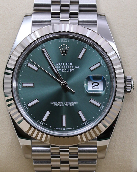 2025 Rolex Datejust 41MM Green Dial Jubilee Bracelet (126334)