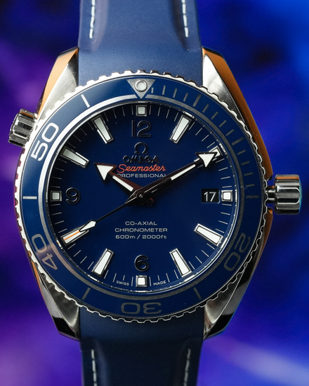 2025 Omega Seamaster Planet Ocean 600M 42MM Blue Dial Rubber Strap (232.92.42.21.03.001)