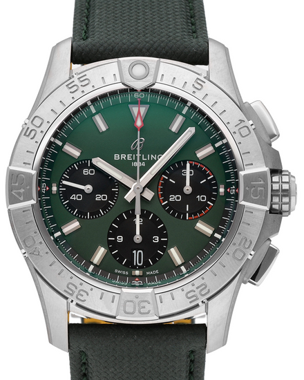 Breitling Avenger B01 Chronograph 42MM Green Dial Textile Strap (AB0146101L1X1)