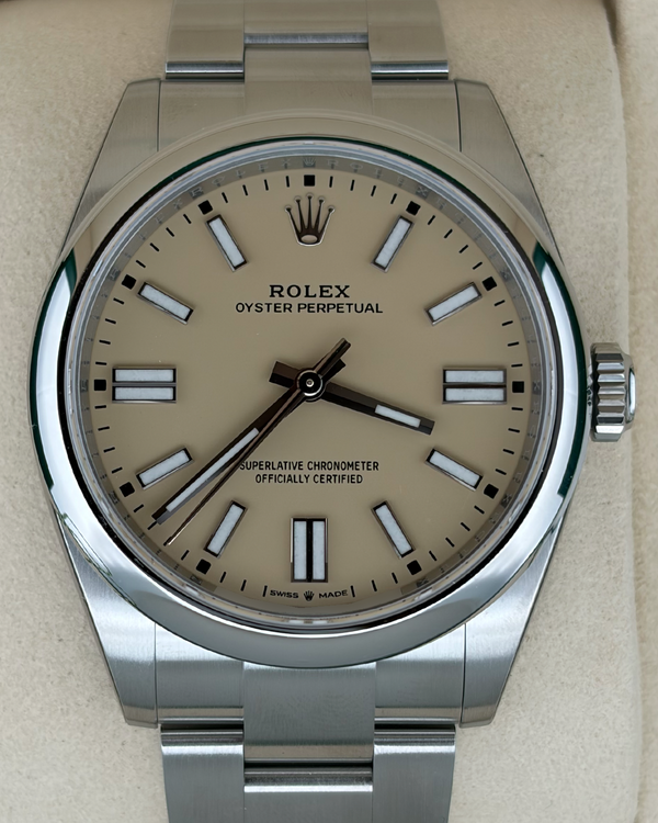 2026 Rolex Oyster Perpetual 41MM Beige Dial Oyster Bracelet (134300)