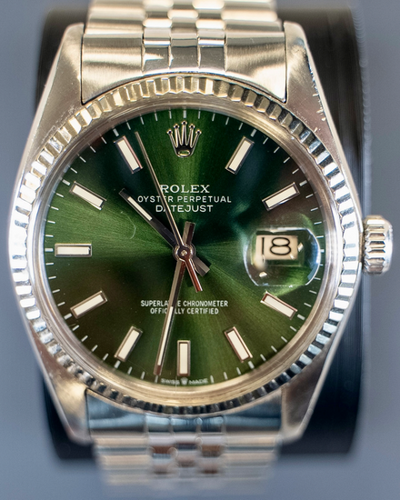 Rolex Datejust 36MM Aftermarket Green Dial Jubilee Bracelet (16014)