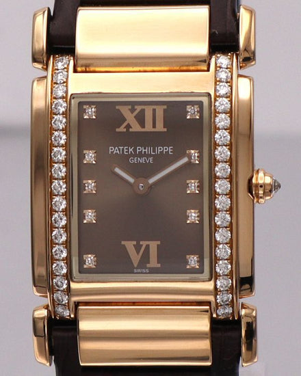 Patek Philippe Twenty-4 30MM Quartz Brown Dial Leather Strap (4920R)