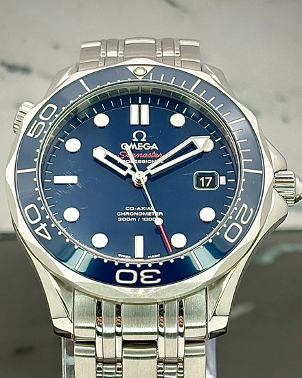 2018 Omega Seamaster Diver 300M 41MM Blue Dial Steel Bracelet (212.30.41.20.03.001)