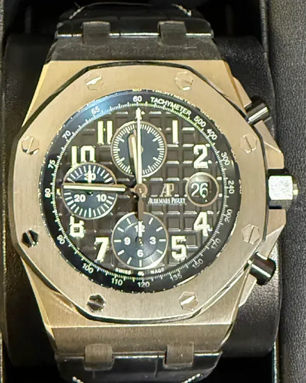 Audemars Piguet Royal Oak Offshore "Batman" 42MM Black Dial Leather Strap (2640ST.OO.A028CR.01)