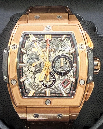 2018 Hublot Spirit Of Big Bang 42MM Skeleton Dial Leather Strap (641.0X.0183.LR)