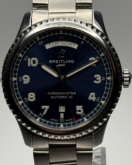 2020 Breitling Aviator 8 Navitimer 41MM Blue Dial Steel Bracelet (A45330)