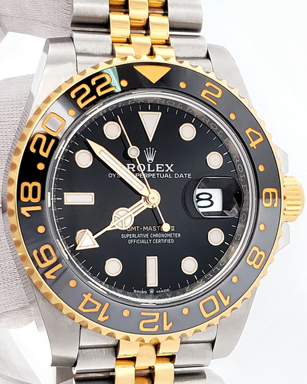 2024 Rolex GMT-Master II "Bumblebee" 40MM Black Dial Two-Tone Jubilee Bracelet (126713GRNR)