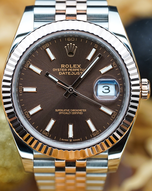 No Reserve - 2021 Rolex Datejust 41MM Chocolate Dial Two-Tone Jubilee Bracelet (126331)