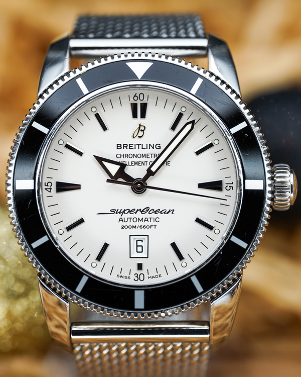 No Reserve - 2010 Breitling Superocean Heritage S.E. 46MM White Dial Steel Bracelet (A1732024)