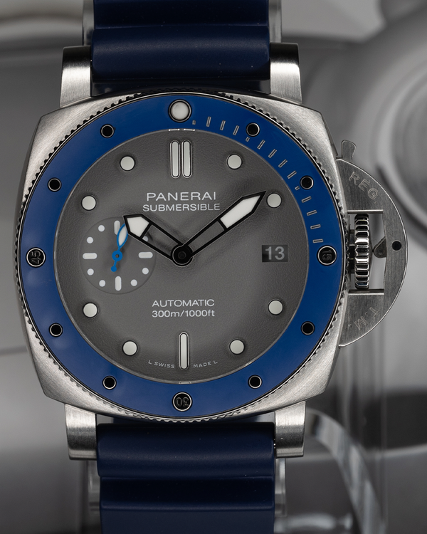 2019 Panerai Submersible 42MM Grey Dial Rubber Strap (PAM00959)