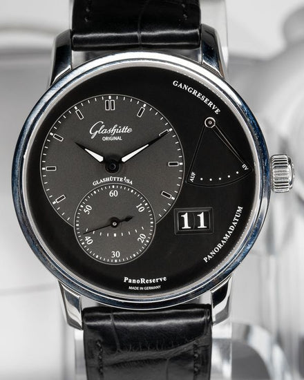 2022 Glashütte Original PanoReserve 40MM Grey Dial Leather Strap (1-65-01-23-12-62)