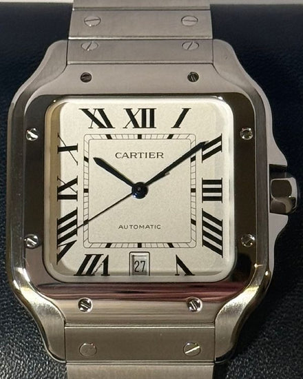 2022 Cartier Santos De Cartier 39.8MM White Dial Steel Bracelet (WSSA0018)