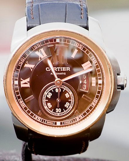 2016 Cartier Calibre de Cartier 42MM Brown Dial Leather Strap (W7100051)
