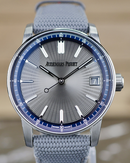 2025 Audemars Piguet Code 11.59 41MM Grey Dial Textile Strap (15210ST.OO.A009KB.01)