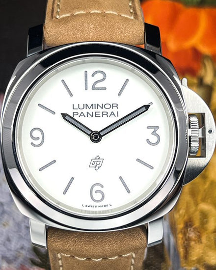 2024 Panerai Luminor Base Logo 44MM White Dial Leather Strap (PAM01087)
