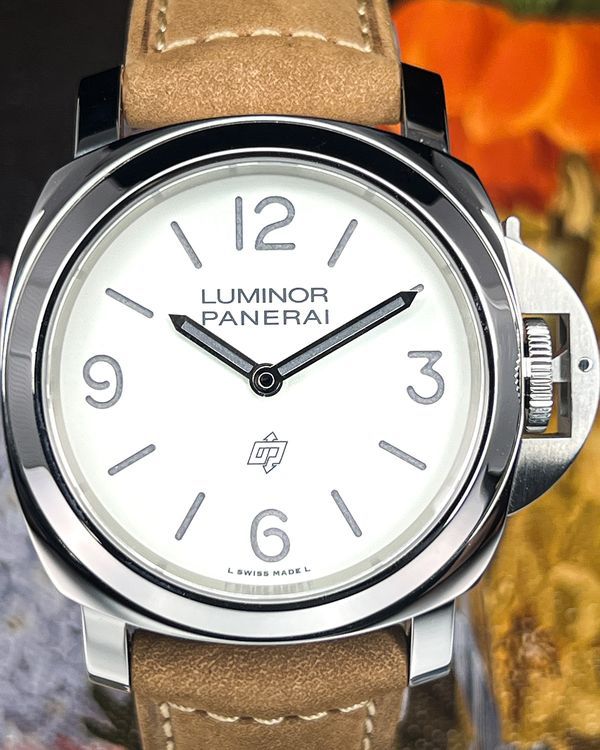 2024 Panerai Luminor Base Logo 44MM White Dial Leather Strap (PAM01087)