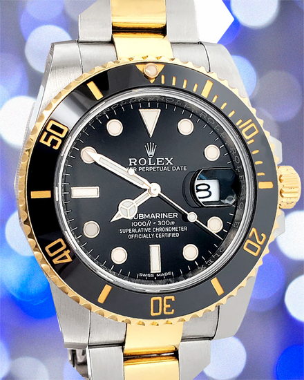 2018 Rolex Submariner Date 40MM Black Dial Two-Tone Oyster Bracelet (116613LN)