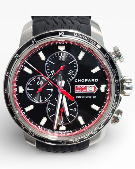Chopard Mille Miglia GTS Chrono 44MM Black Dial Rubber Strap (168571-3001)