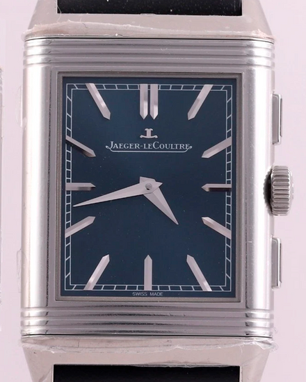 Jaeger-LeCoultre Reverso Tribute Duoface 49MM Blue Dial Textile Strap (Q389848J)