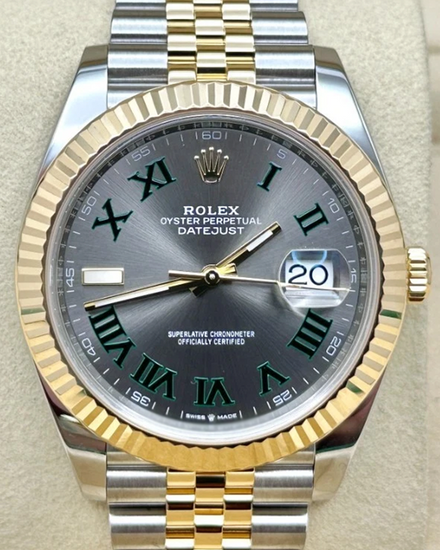 2020 Rolex Datejust "Wimbledon" 41MM Slate Dial Two-Tone Jubilee Bracelet (126333)