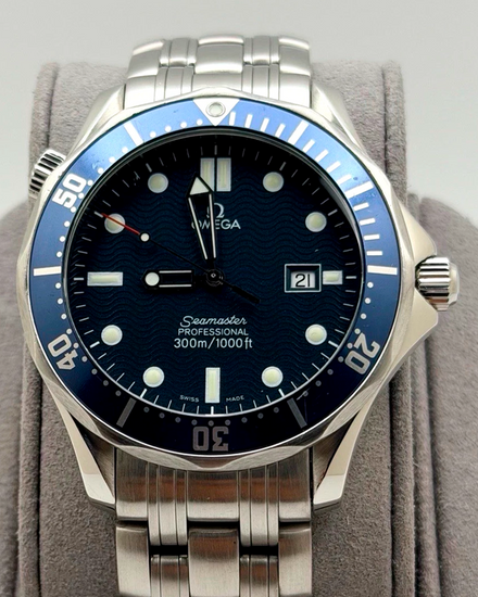 1990 Omega Seamaster Diver 300M 41MM Quartz Blue Dial Steel Bracelet (2541.80.00)
