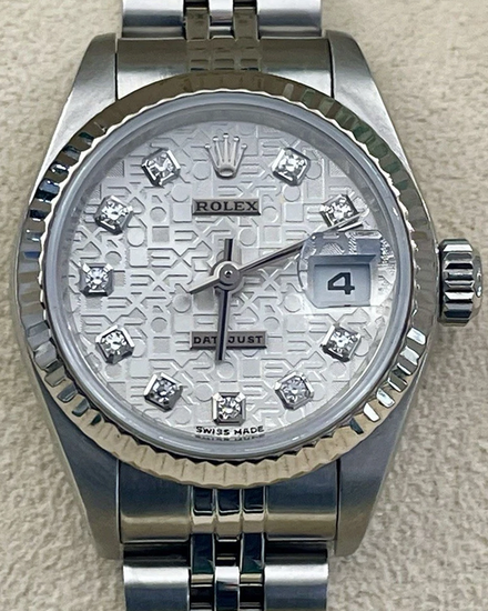 2002 Rolex Lady-Datejust 26MM Silver "Jubilee" Dial Jubilee Bracelet (79174)