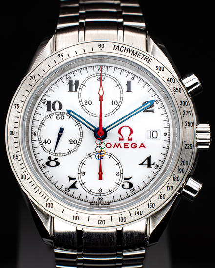 2009 Omega Speedmaster Date Specialties "Olympic Games" 40MM White Dial Steel Bracelet (323.10.40.40.04.001)