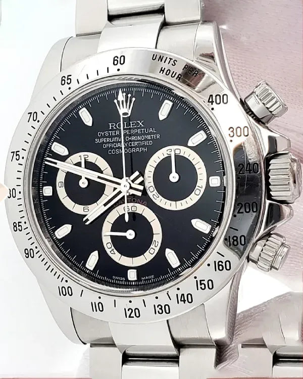 2009  Rolex Cosmograph Daytona 40MM Black Dial Oyster Bracelet (116520)