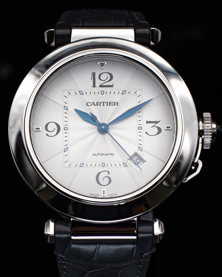 2022 Cartier Pasha De Cartier 41MM Silver Dial Leather Strap (WSPA0010)