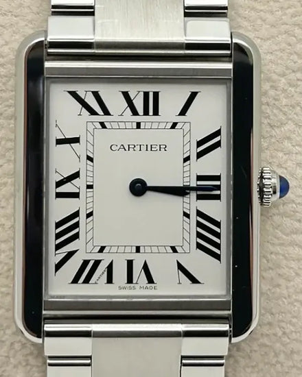 Cartier Tank Solo 27.4MM Quartz Silver Dial Steel Bracelet (W5200014)