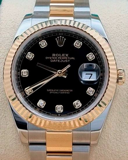 2024 Rolex Datejust 41MM Black Dial Two-Tone Oyster Bracelet (126333)