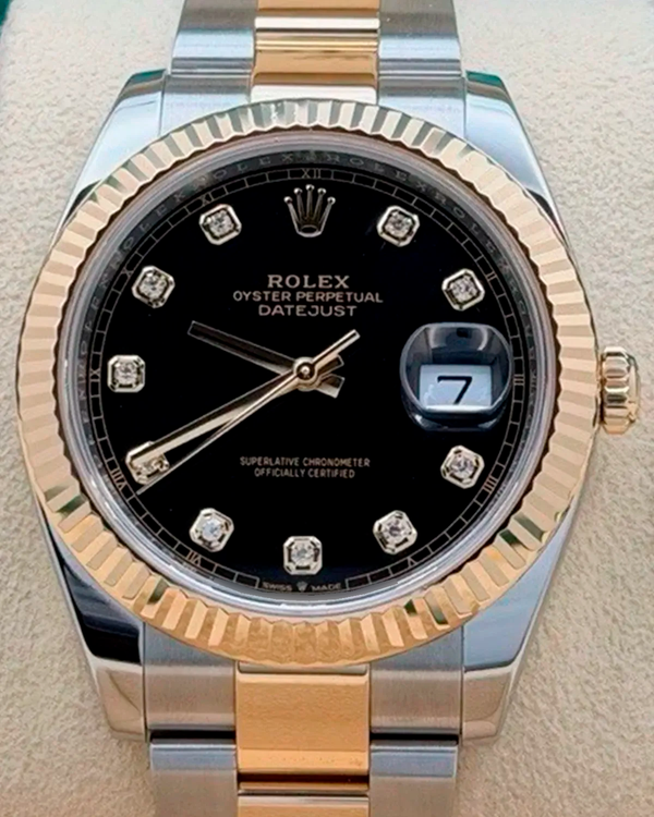 2024 Rolex Datejust 41MM Black Dial Two-Tone Oyster Bracelet (126333)