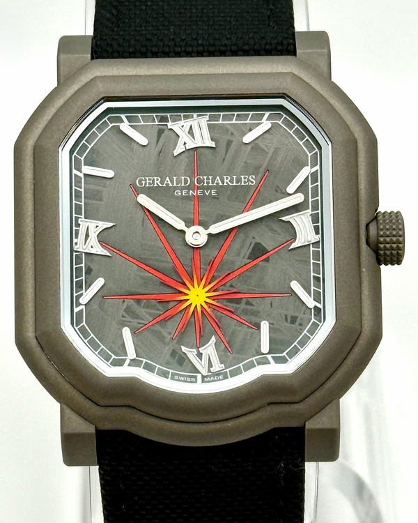 2026 Gerald Charles Maestro 2.0 "Darkblast" L. E. 39MM Meteorite Dial Rubber Strap (GC2.0-SSDB-MTOO-RSVC_DLE)