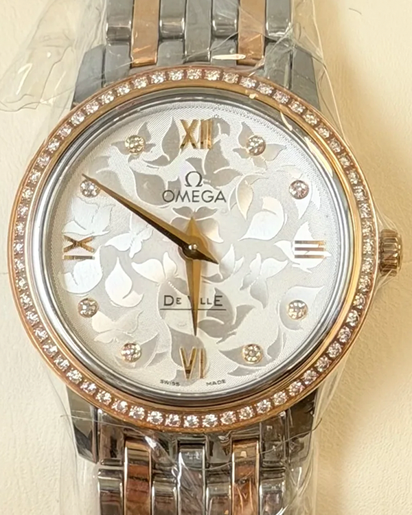 2026 Omega De Ville Prestige Butterfly 27.4MM Quartz Silver Dial Two-Tone Bracelet (424.25.27.60.52.001)