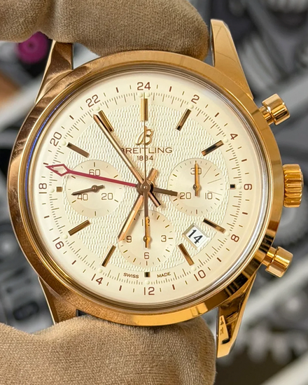 Breitling Transocean Chrono GMT L.E. 43MM Silver Dial Case Only (RB0451)