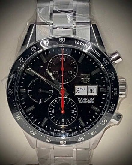 No Reserve - 2023 Tag Heuer Carrera 41MM Black Dial Steel Bracelet (CV201AH)