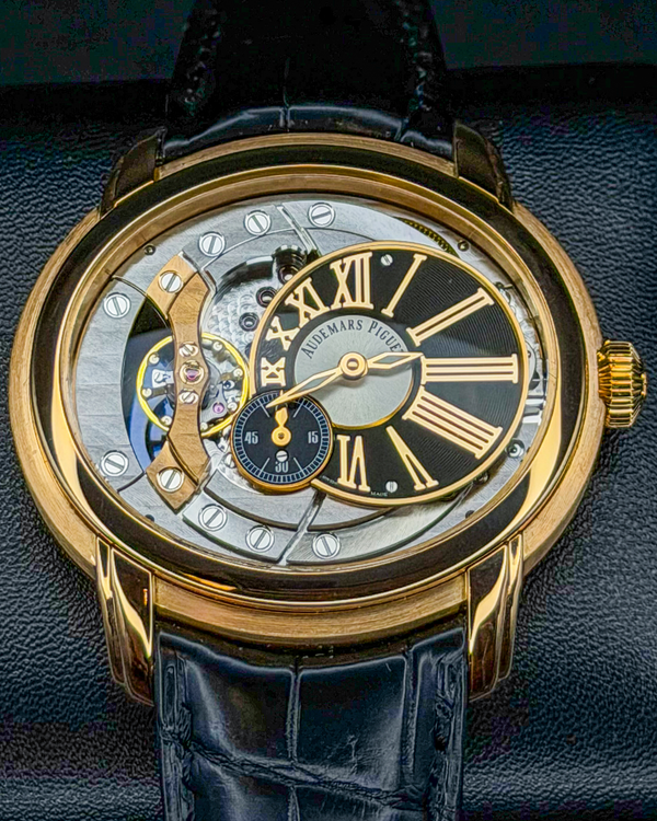 Audemars Piguet Millenary 4101 47MM Skeleton Dial Leather Strap (15350OR.OO.D093CR.01)