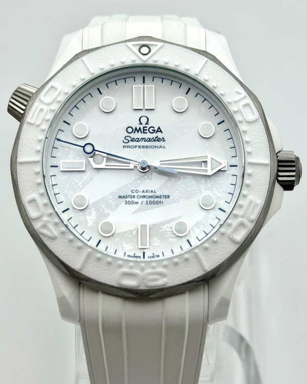 2026 Omega Seamaster Diver 300M "Milano Cortina 2026" 43.5MM White Dial Rubber Strap (522.92.44.20.04.001)