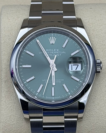 No Reserve - 2026 Rolex Datejust 36MM Mint Green Dial Oyster Bracelet (126200)