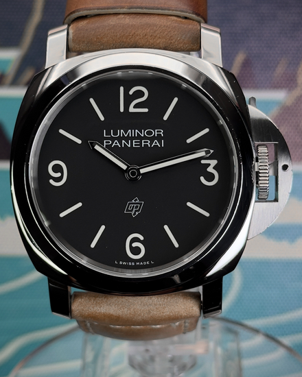 2022 Panerai Luminor Base Logo 44MM Black Dial Leather Strap (PAM01086)