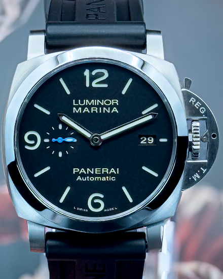 2023 Panerai Luminor Marina 1950 3 Days 44MM Black Dial Rubber Strap (PAM01312)