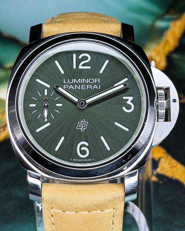 2024 Panerai Luminor Chrono 44MM Green Dial Leather Strap (PAM01624)