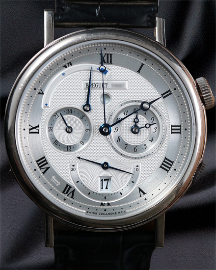 Breguet Classique Reveil Du Tsar 39MM Silver Dial Leather Strap (5707BB/12/9V6)
