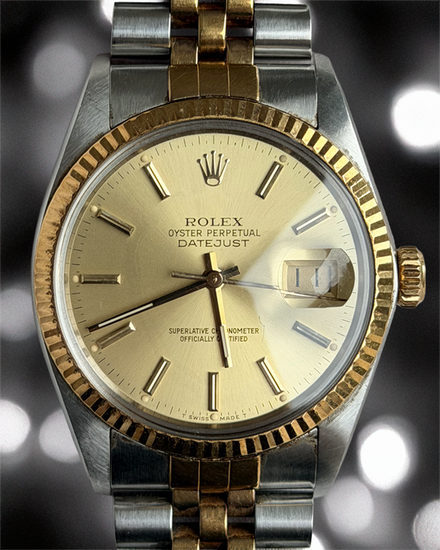 1986 (9.1 Mil. Serial) Rolex Datejust 36MM Champagne Dial Two-Tone Jubilee Bracelet (16013)
