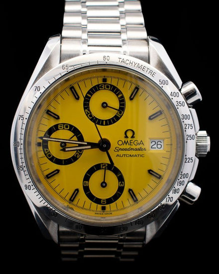 Omega Speedmaster Date "Michael Schumacher" 39MM Yellow Dial Steel Bracelet (3511.12.00)