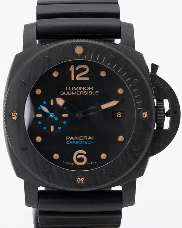 Panerai Submersible 1950 3 Days Automatic 47MM Black Dial Rubber Strap (PAM00616)