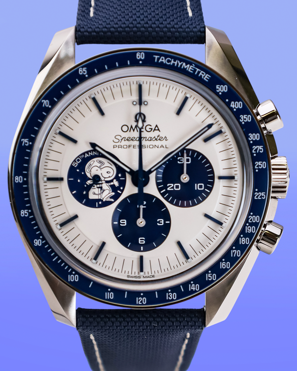 2026 Omega Speedmaster Anniversary Series "Silver Snoopy Award" 42MM Silver Dial Textile Strap (310.32.42.50.02.001)