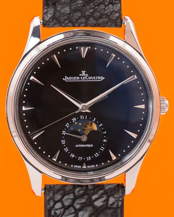 Jaeger-LeCoultre Master Ultra Thin 39MM Black Dial Aftermarket Leather Strap (Q1368471)