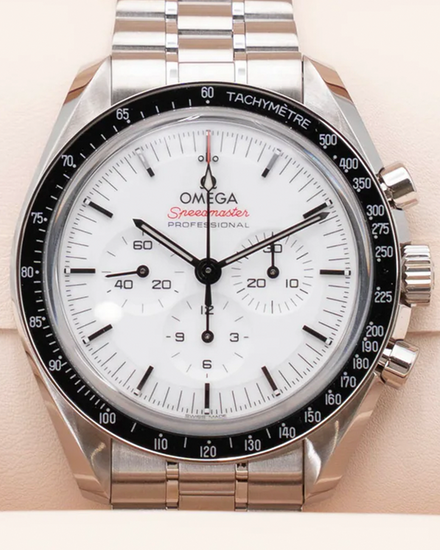 2024 Omega Speedmaster Professional Moonwatch 42MM White Dial Steel Bracelet (310.30.42.50.04.001)